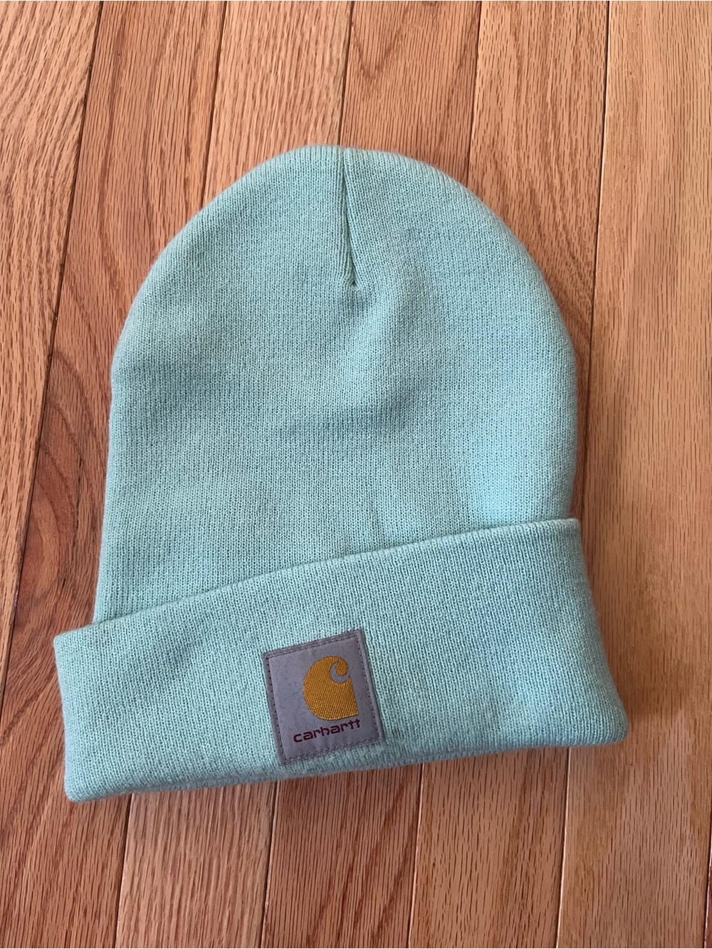 Carhartt Turquoise Blue Beanie Hat Womens OS Workwear Streetwear Gorpcore